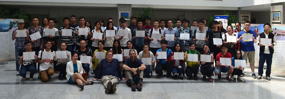 NEU students with certificates